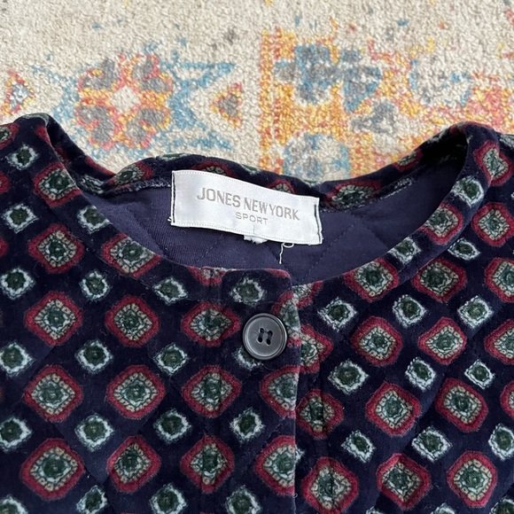 Jones New York quilted print jacket velvet - Picture 2 of 7